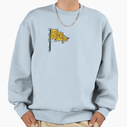 Go Pack Go Flag Sweatshirt - Unique Graphic for Adults - T-Shirt, Sweatshirt, Hoodie