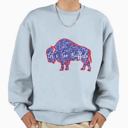 Lets Go Buffalo New York Sweatshirt - Fun Novelty Design for Adults - T-Shirt, Sweatshirt, Hoodie