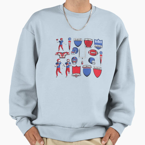 Football Sweatshirt - Fun Novelty Design for Adults - T-Shirt, Sweatshirt, Hoodie
