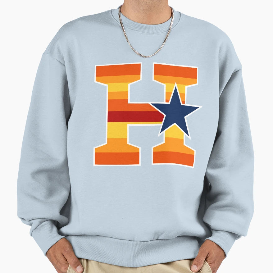 Houston Baseball H H Town Crush Sweatshirt - Minimalist Print Men Women - T-Shirt, Sweatshirt, Hoodie