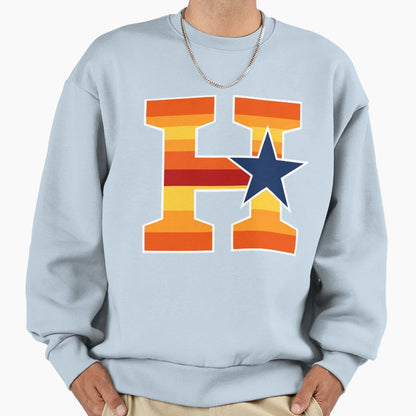 Houston Baseball H H Town Crush Sweatshirt - Minimalist Print Men Women - T-Shirt, Sweatshirt, Hoodie