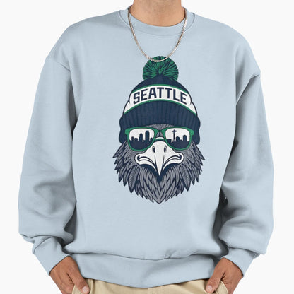 Seattle Football Mascot Seahawks Sweatshirt - Minimalist Print Men Women - T-Shirt, Sweatshirt, Hoodie