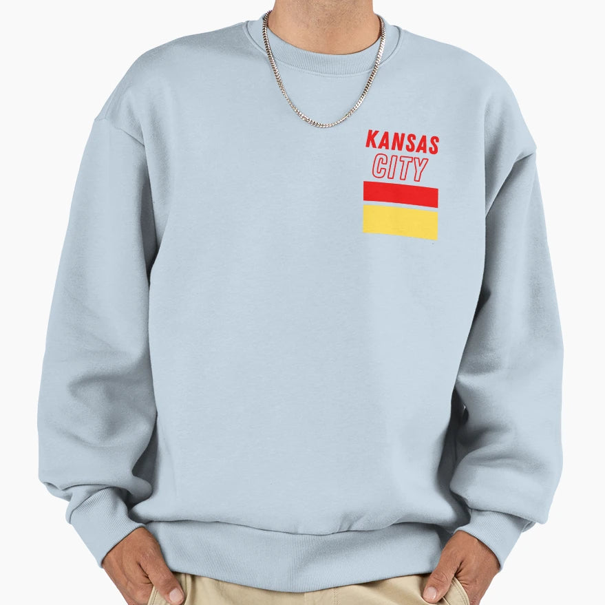 Kansas City Color Block Sweatshirt - Streetwear Style for Adults - T-Shirt, Sweatshirt, Hoodie