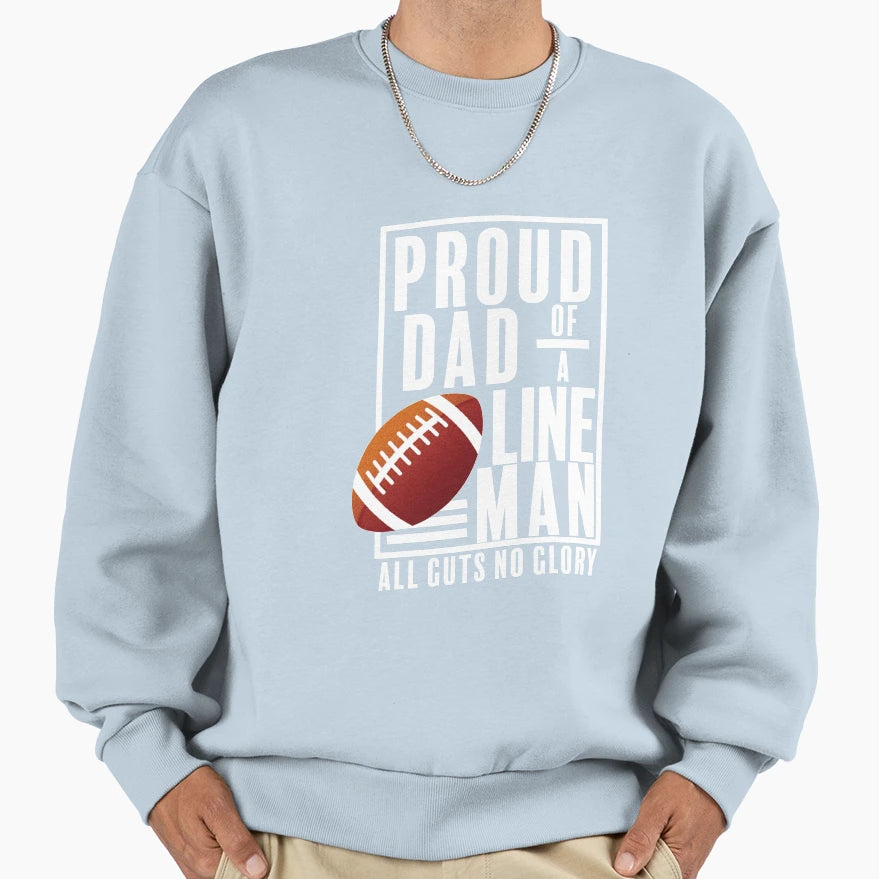 Proud Dad Football All Guts No Glory T-Shirt - Trendy Graphic Men Women - T-Shirt, Sweatshirt, Hoodie