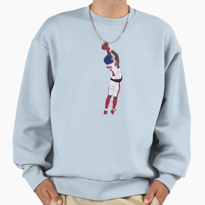 Malik Nabers Jumping Catch Sweatshirt - Trendy Graphic Unisex - T-Shirt, Sweatshirt, Hoodie