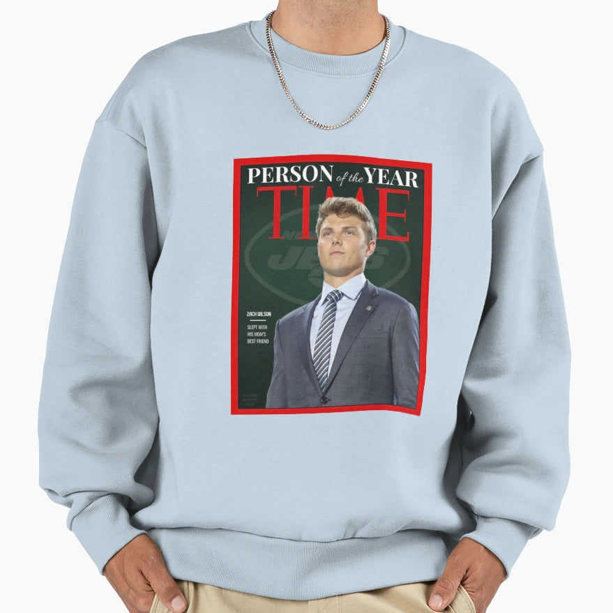 Zach Wilson Person Year Time Sweatshirt - Fun Novelty Design for Adults - T-Shirt, Sweatshirt, Hoodie