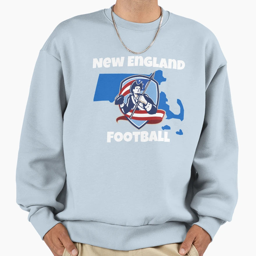 New England Football Sweatshirt - Novelty Apparel Men Women - T-Shirt, Sweatshirt, Hoodie