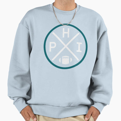 Philadelphia Football Emblem Phi Sweatshirt - Fun Novelty Design for Adults - T-Shirt, Sweatshirt, Hoodie