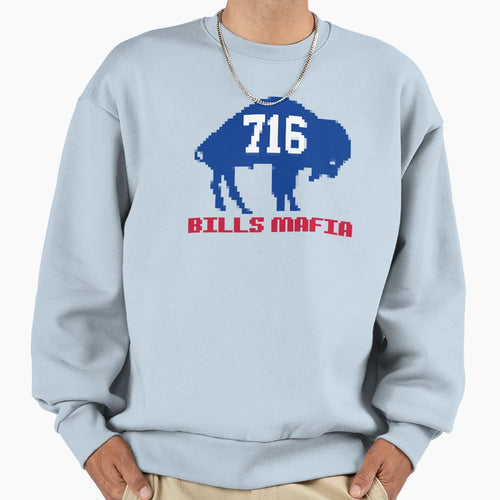 Bills Mafia Pixels 2023 Sweatshirt - Novelty Apparel Unisex - T-Shirt, Sweatshirt, Hoodie