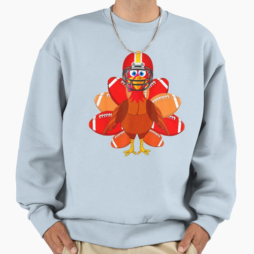 Football Turkey Thanksgiving Sweatshirt - Aesthetic Graphic for Adults - T-Shirt, Sweatshirt, Hoodie