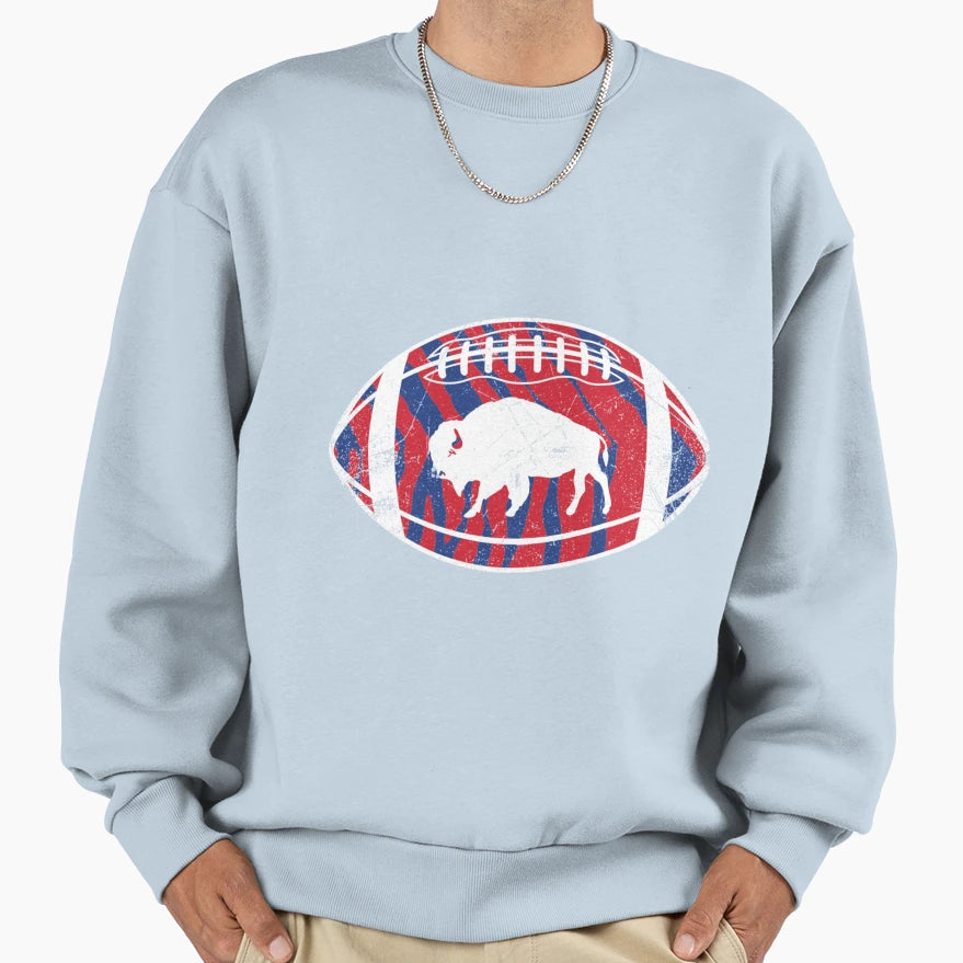 Mafia Bison Football Blue T-Shirt - Graphic Print for Adults - T-Shirt, Sweatshirt, Hoodie