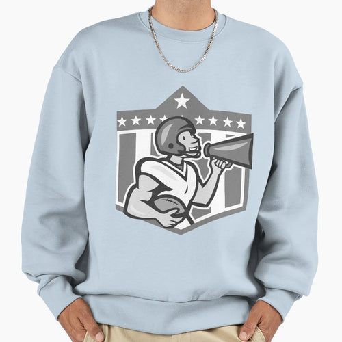 American Football Bullhorn Shield Sweatshirt - Streetwear Style for Adults - T-Shirt, Sweatshirt, Hoodie