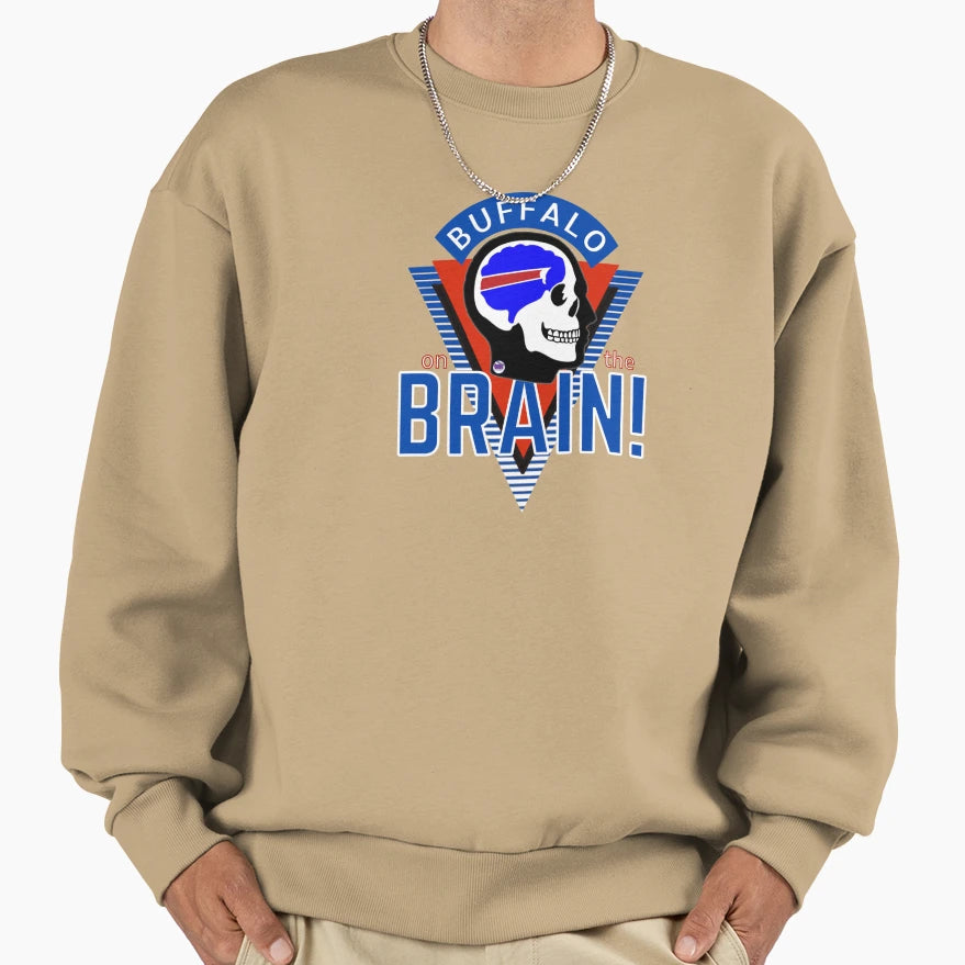 Buffalo Brain Sweatshirt - Custom Art Print for Adults - T-Shirt, Sweatshirt, Hoodie
