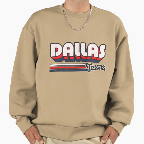 Dallas Tx City Stripes Sweatshirt - Graphic Print Men Women - T-Shirt, Sweatshirt, Hoodie