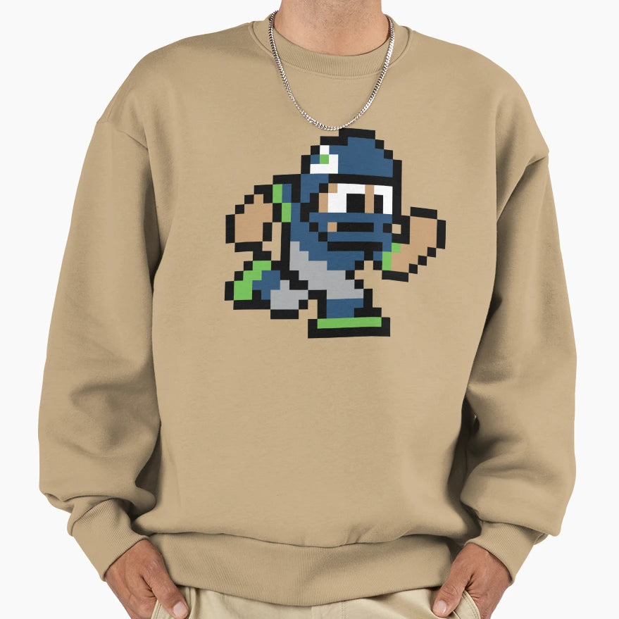 8 Bit Player Seattle Seahawks Sweatshirt - Trendy Graphic for Adults - T-Shirt, Sweatshirt, Hoodie