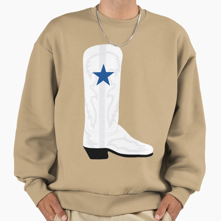 Cowboys Boot Sweatshirt - Unique Graphic for Adults - T-Shirt, Sweatshirt, Hoodie