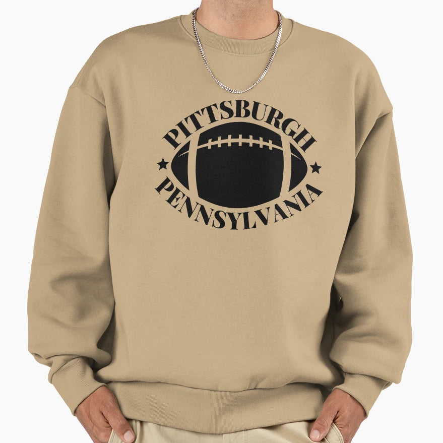 Pittsburgh Pennsylvania Football Sweatshirt - Minimalist Print for Adults - T-Shirt, Sweatshirt, Hoodie