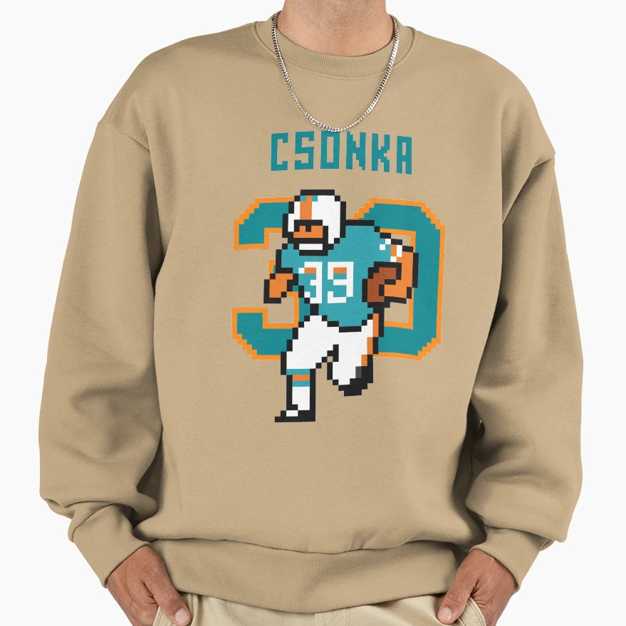 Larry Csonka 39 Pixel Art Miami Sweatshirt - Streetwear Style Men Women - T-Shirt, Sweatshirt, Hoodie