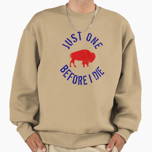 Buffalo Football Just One Before I Sweatshirt - Novelty Apparel for Adults - T-Shirt, Sweatshirt, Hoodie