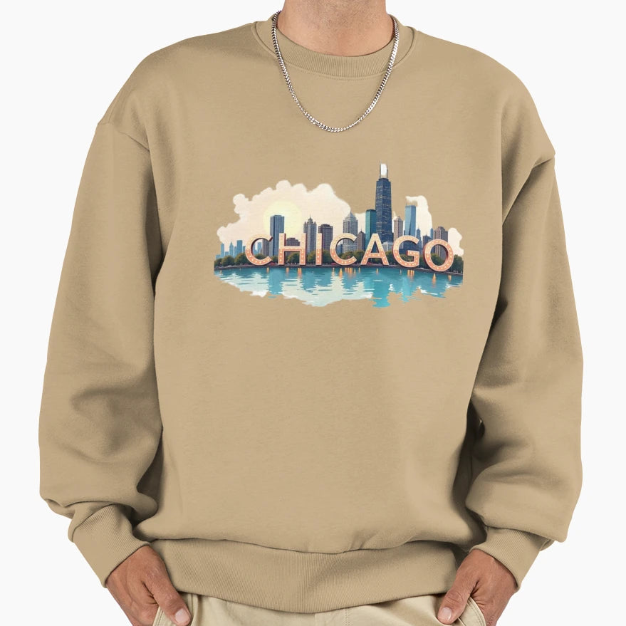Chicago Sweatshirt - Unique Graphic Unisex - T-Shirt, Sweatshirt, Hoodie