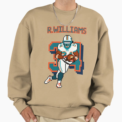Ricky Williams 8 Bit Pixel Art Sweatshirt - Minimalist Print for Adults - T-Shirt, Sweatshirt, Hoodie