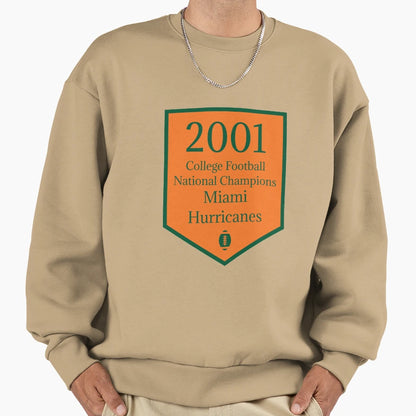 Cfb National Champions Miami 2001 Sweatshirt - Custom Art Print Unisex - T-Shirt, Sweatshirt, Hoodie