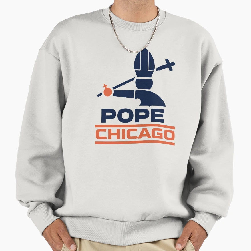Pope Chicago Pope Robert Prevost Sweatshirt - Trendy Graphic for Adults - T-Shirt, Sweatshirt, Hoodie