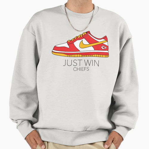 Just Win Kc Football Dunks Sweatshirt - Fun Novelty Design Men Women - T-Shirt, Sweatshirt, Hoodie