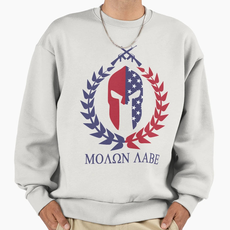 Molon Labe Sweatshirt - Fun Novelty Design for Adults - T-Shirt, Sweatshirt, Hoodie