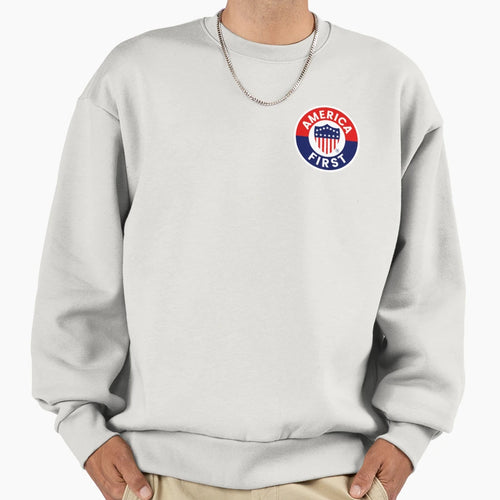 Original Famous America First Sweatshirt - Novelty Apparel for Adults - T-Shirt, Sweatshirt, Hoodie