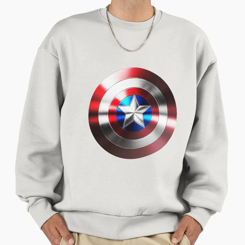 Copy Captain Americas Shield Sweatshirt - Custom Art Print Men Women - T-Shirt, Sweatshirt, Hoodie
