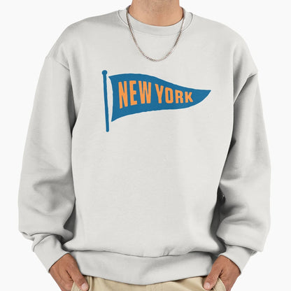 New York Pennant Sweatshirt - Aesthetic Graphic Men Women - T-Shirt, Sweatshirt, Hoodie