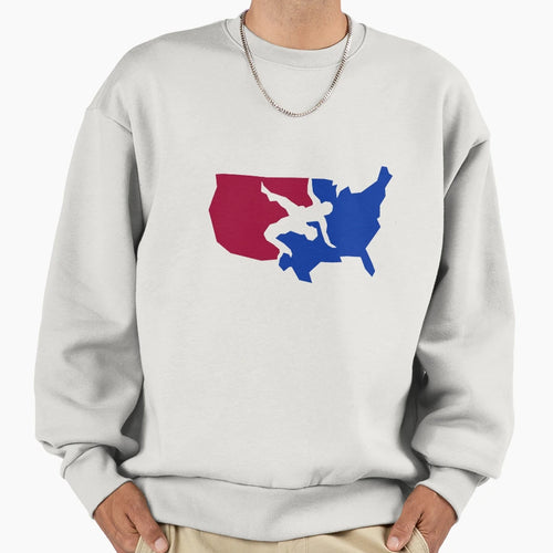 All American Wrestling Sweatshirt - Unique Graphic Unisex - T-Shirt, Sweatshirt, Hoodie