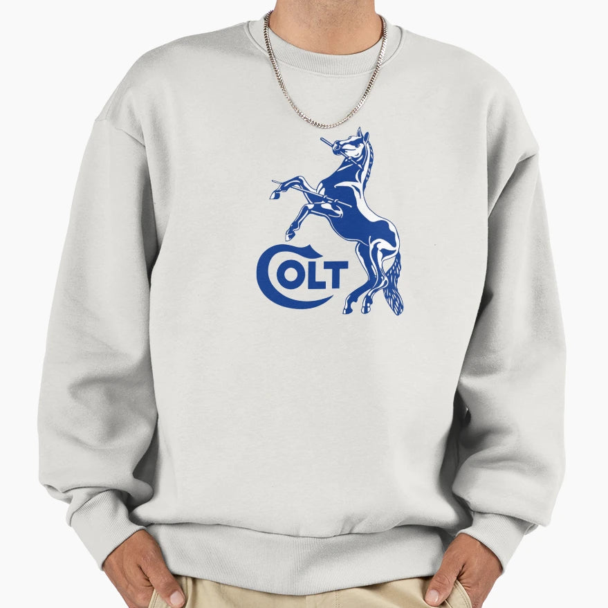Colts Manufacturing Rampant Colt Sweatshirt - Trendy Graphic for Adults - T-Shirt, Sweatshirt, Hoodie