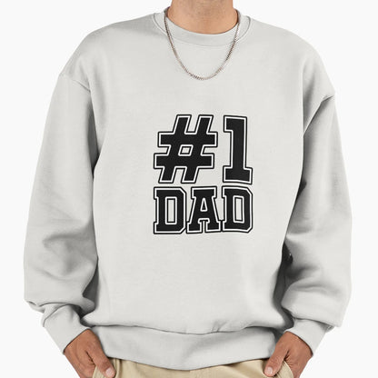 1 Dad Sweatshirt - Minimalist Print for Adults - T-Shirt, Sweatshirt, Hoodie