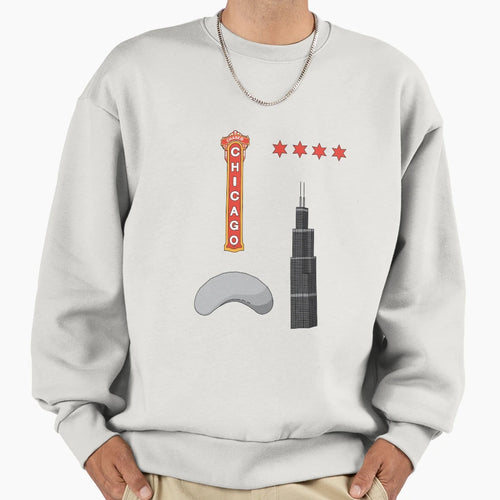 Chicago Landmark Sweatshirt - Casual Everyday Wear Men Women - T-Shirt, Sweatshirt, Hoodie