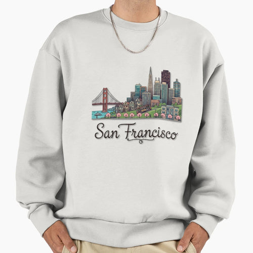 San Francisco California Sweatshirt - Graphic Print Unisex - T-Shirt, Sweatshirt, Hoodie