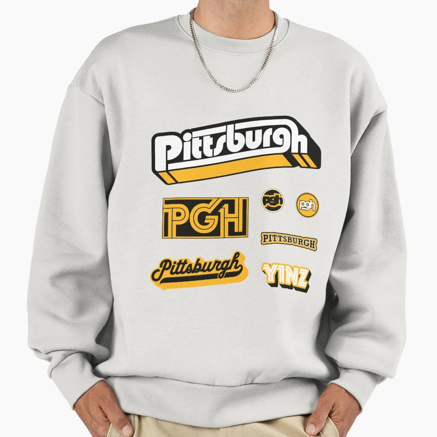 Pittsburgh Flash Sheet Mini Pack Sweatshirt - Trendy Graphic Men Women - T-Shirt, Sweatshirt, Hoodie