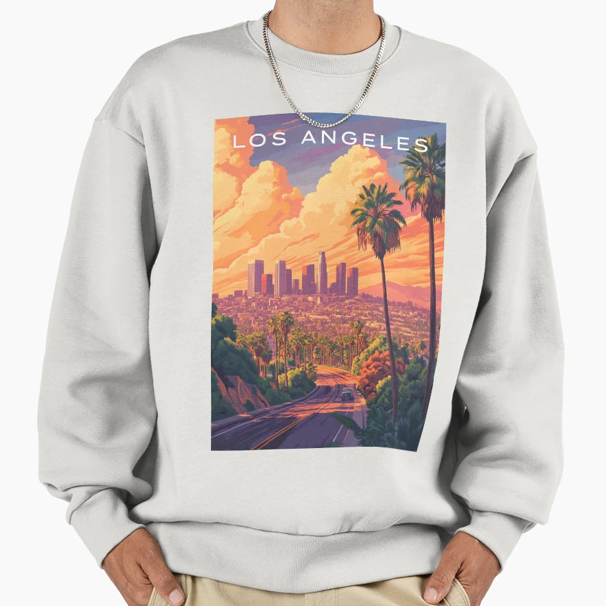 Los Angeles Sweatshirt - Aesthetic Graphic Men Women - T-Shirt, Sweatshirt, Hoodie