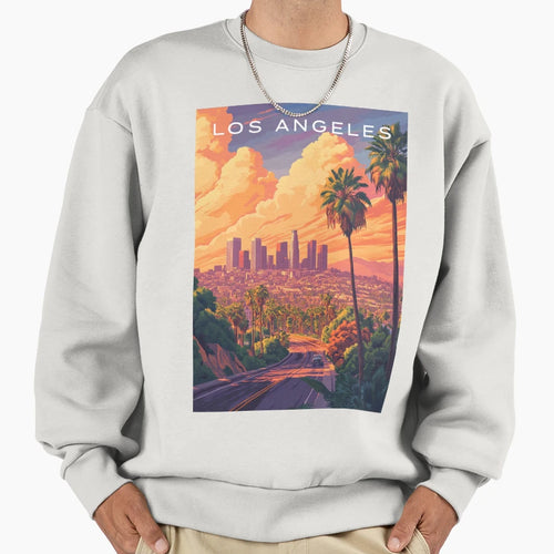 Los Angeles Sweatshirt - Aesthetic Graphic Men Women - T-Shirt, Sweatshirt, Hoodie