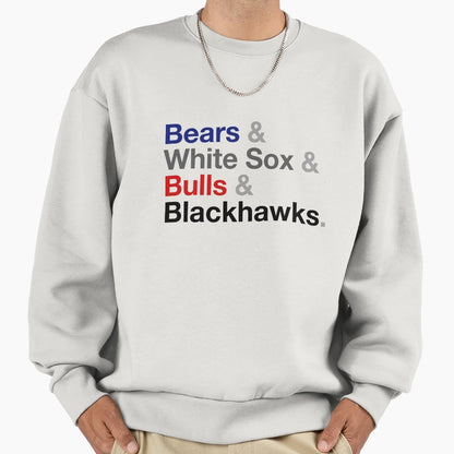 Chicago Sports Sweatshirt - Custom Art Print Men Women - T-Shirt, Sweatshirt, Hoodie
