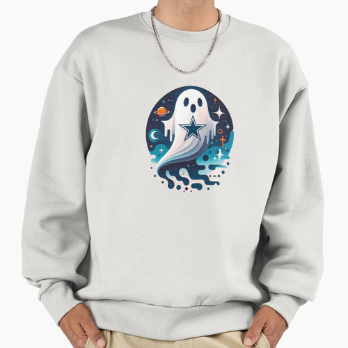Dallas Cowboys Ghostly Halloween Sweatshirt - Aesthetic Graphic for Adults - T-Shirt, Sweatshirt, Hoodie