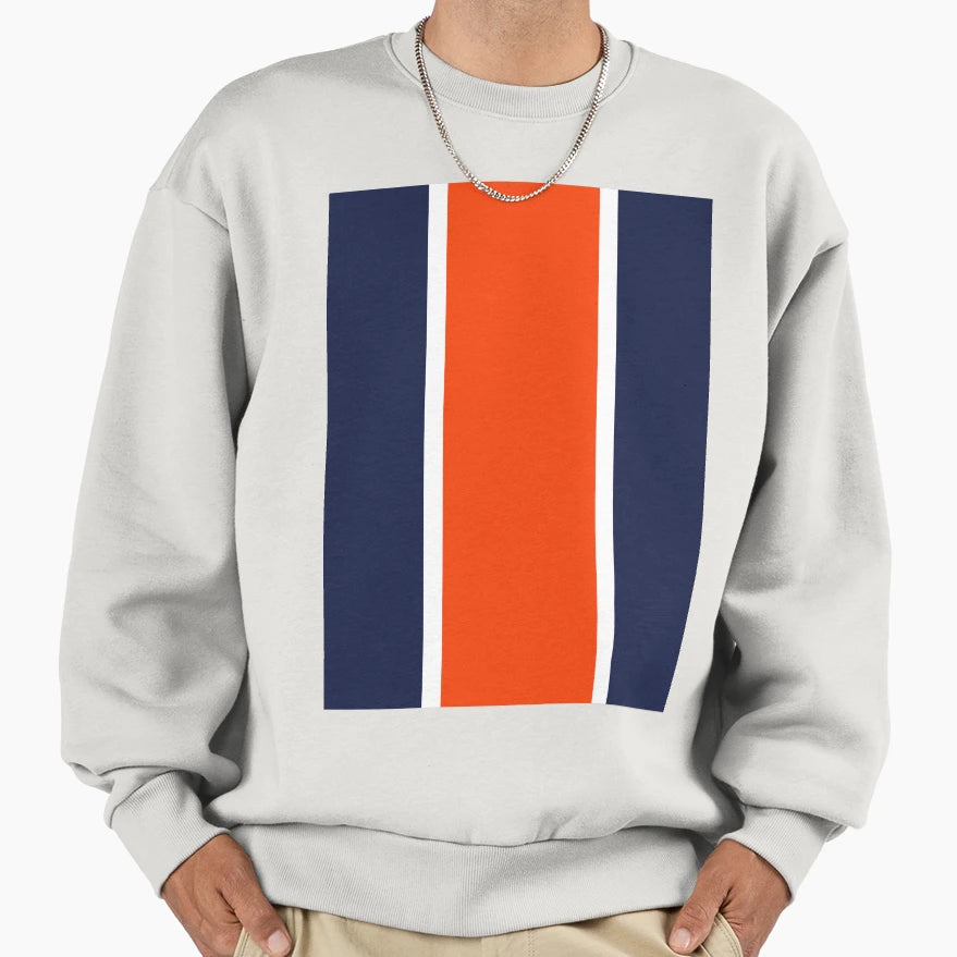 Luton Navy White Orange Football Sweatshirt - Novelty Apparel Men Women - T-Shirt, Sweatshirt, Hoodie