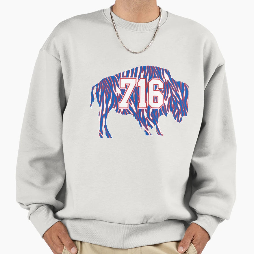 716 Red Stripes Sweatshirt - Fun Novelty Design Men Women - T-Shirt, Sweatshirt, Hoodie