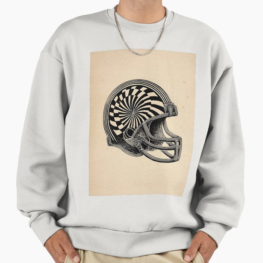Football Helmet Sweatshirt - Novelty Apparel for Adults - T-Shirt, Sweatshirt, Hoodie