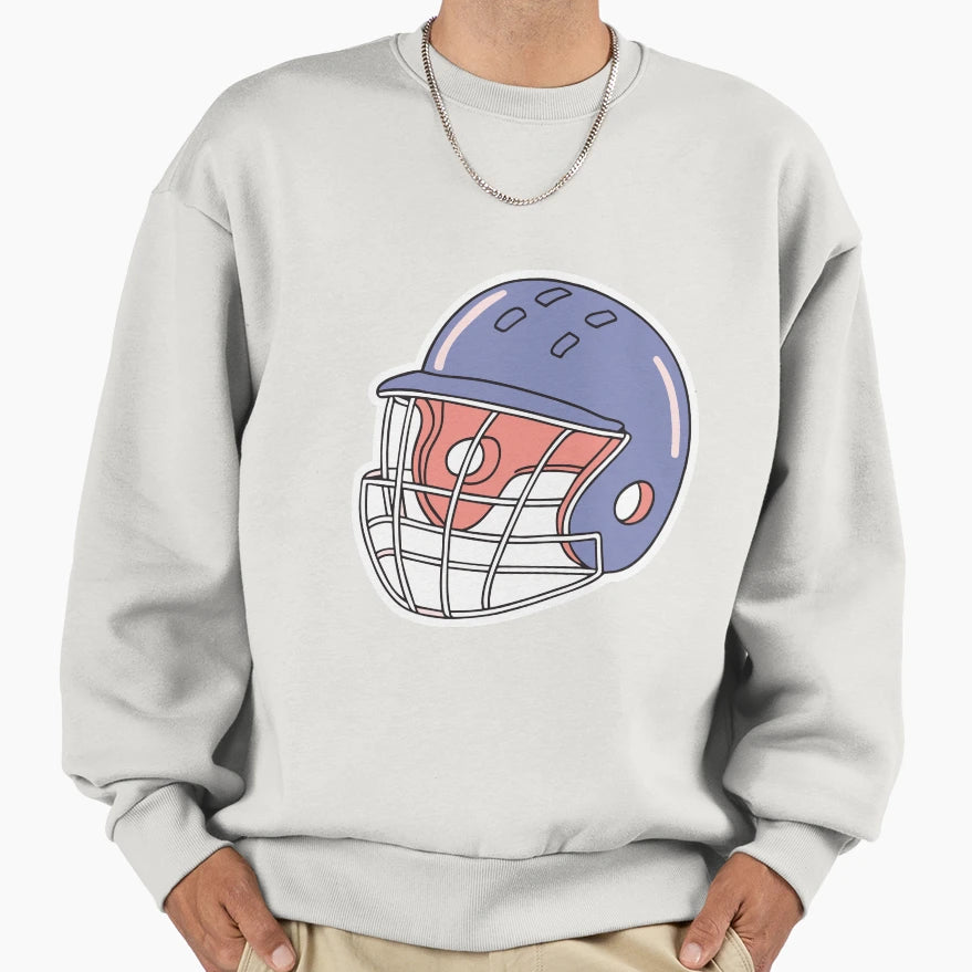 Baseball Catcher Protective Helmet Sweatshirt - Streetwear Style for Adults - T-Shirt, Sweatshirt, Hoodie