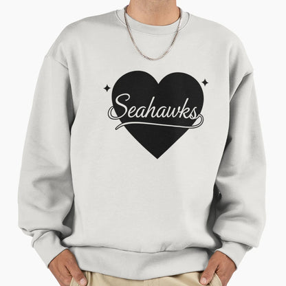 Seahawks Nfl Football Fan Heart Sweatshirt - Custom Art Print for Adults - T-Shirt, Sweatshirt, Hoodie