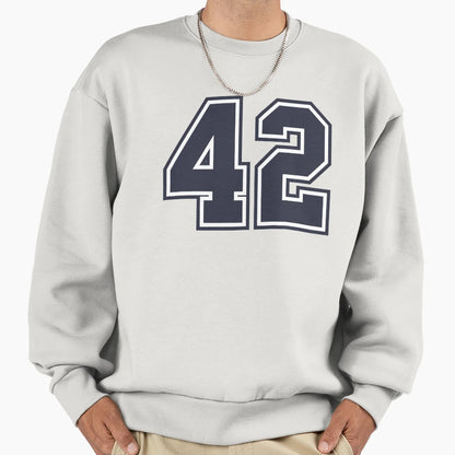 42 Sports Number Fourty Two Sweatshirt - Minimalist Print for Adults - T-Shirt, Sweatshirt, Hoodie