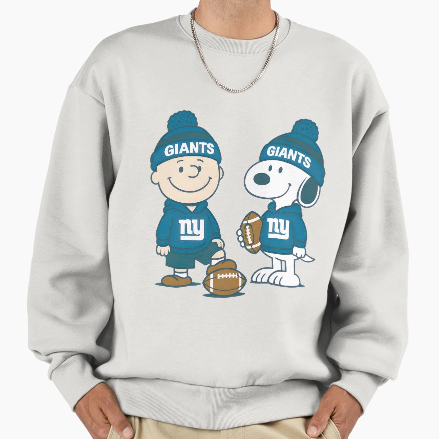 Ny Football Fanatics Cartoon Pals Sweatshirt - Unique Graphic Unisex - T-Shirt, Sweatshirt, Hoodie