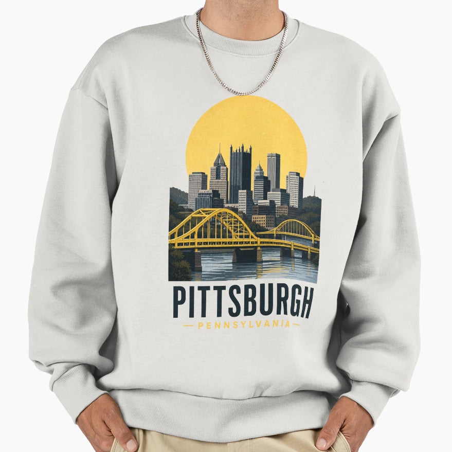 Pittsburgh Pennsylvania Sweatshirt - Novelty Apparel for Adults - T-Shirt, Sweatshirt, Hoodie